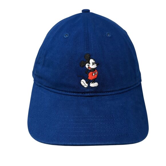 Mickey Mouse Slideback Hat Blue One Size Adjustable Embroidered 6 Panel Disney - Picture 1 of 9